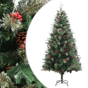 Christmas tree and pine cones green PVC and PE 225 cm by vidaXL, Christmas trees - Ref: Foro24-340528, Price: 167,99 €, Disco...