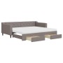 Sofá cama nido con cajones tela gris taupe 90x200 cm de vidaXL, Camas y somieres - Ref: Foro24-3197483, Precio: 519,66 €, Des...