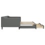 Sofá cama nido con cajones tela gris oscuro 90x200 cm de vidaXL, Camas y somieres - Ref: Foro24-3197463, Precio: 354,06 €, De...