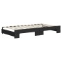 Trundle sofa bed with drawers black fabric 100x200 cm by vidaXL, Beds and slatted bases - Ref: Foro24-3197487, Price: 619,10 ...