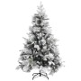 Weihnachtsbaum mit beflocktem Schnee und Tannenzapfen aus PVC und PE 150 cm von vidaXL, Weihnachtsbäume - Ref: Foro24-340530,...