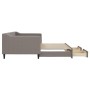 Sofá cama nido con cajones tela gris taupe 90x200 cm de vidaXL, Camas y somieres - Ref: Foro24-3197465, Precio: 366,22 €, Des...