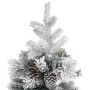 Weihnachtsbaum mit beflocktem Schnee und Tannenzapfen aus PVC und PE 150 cm von vidaXL, Weihnachtsbäume - Ref: Foro24-340530,...