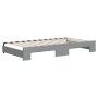 Trundle sofa bed with drawers light gray fabric 100x200 cm by vidaXL, Beds and slatted bases - Ref: Foro24-3197485, Price: 49...