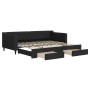 Sofá cama nido con cajones tela negro 90x200 cm de vidaXL, Camas y somieres - Ref: Foro24-3197464, Precio: 363,18 €, Descuent...