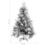 Weihnachtsbaum mit beflocktem Schnee und Tannenzapfen aus PVC und PE 150 cm von vidaXL, Weihnachtsbäume - Ref: Foro24-340530,...