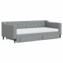 Trundle sofa bed with drawers light gray fabric 90x190 cm by vidaXL, Beds and slatted bases - Ref: Foro24-3197490, Price: 503...