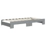 Trundle sofa bed with drawers light gray fabric 90x190 cm by vidaXL, Beds and slatted bases - Ref: Foro24-3197490, Price: 503...