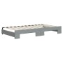 Trundle sofa bed with drawers light gray fabric 100x200 cm by vidaXL, Beds and slatted bases - Ref: Foro24-3197467, Price: 33...