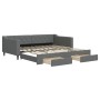 Trundle sofa bed with drawers dark gray fabric 100x200 cm by vidaXL, Beds and slatted bases - Ref: Foro24-3197468, Price: 328...