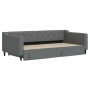 Trundle sofa bed with drawers dark gray fabric 100x200 cm by vidaXL, Beds and slatted bases - Ref: Foro24-3197468, Price: 328...