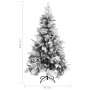 Árbol de Navidad con nieve flocada y piñas PVC y PE 195 cm de vidaXL, Arboles de navidad - Ref: Foro24-340531, Precio: 247,36...