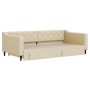 Trundle sofa bed with drawers cream fabric 100x200 cm by vidaXL, Beds and slatted bases - Ref: Foro24-3197471, Price: 334,60 ...