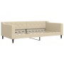 Trundle sofa bed with drawers cream fabric 100x200 cm by vidaXL, Beds and slatted bases - Ref: Foro24-3197471, Price: 334,60 ...