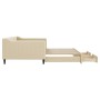 Trundle sofa bed with drawers cream fabric 100x200 cm by vidaXL, Beds and slatted bases - Ref: Foro24-3197471, Price: 334,60 ...