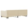 Trundle sofa bed with drawers cream fabric 100x200 cm by vidaXL, Beds and slatted bases - Ref: Foro24-3197471, Price: 334,60 ...