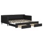 Trundle sofa bed with drawers black fabric 90x190 cm by vidaXL, Beds and slatted bases - Ref: Foro24-3197474, Price: 323,30 €...