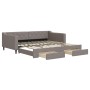 Trundle sofa bed with drawers taupe gray fabric 100x200 cm by vidaXL, Beds and slatted bases - Ref: Foro24-3197470, Price: 34...