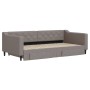 Trundle sofa bed with drawers taupe gray fabric 100x200 cm by vidaXL, Beds and slatted bases - Ref: Foro24-3197470, Price: 34...