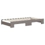 Trundle sofa bed with drawers taupe gray fabric 100x200 cm by vidaXL, Beds and slatted bases - Ref: Foro24-3197470, Price: 34...