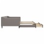 Trundle sofa bed with drawers taupe gray fabric 100x200 cm by vidaXL, Beds and slatted bases - Ref: Foro24-3197470, Price: 34...