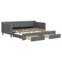 Sofá cama nido con cajones tela gris oscuro 90x190 cm de vidaXL, Camas y somieres - Ref: Foro24-3197473, Precio: 335,58 €, De...