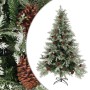 Árbol de Navidad con piñas verde y blanco PVC y PE 150 cm de vidaXL, Arboles de navidad - Ref: Foro24-340534, Precio: 92,49 €...