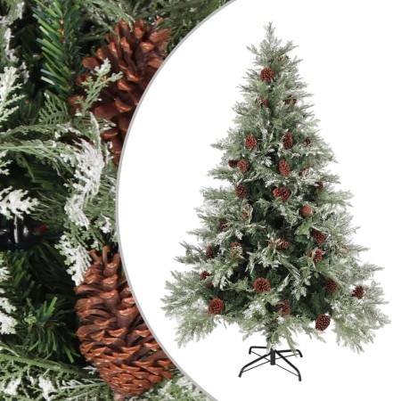 Weihnachtsbaum mit grünen und weißen PVC- und PE-Tannenzapfen 150 cm von vidaXL, Weihnachtsbäume - Ref: Foro24-340534, Preis:...