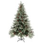 Christmas tree with green and white pine cones PVC and PE 150 cm by vidaXL, Christmas trees - Ref: Foro24-340534, Price: 92,4...