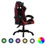 Gaming chair RGB LED lights wine and black synthetic leather by vidaXL, Office chairs - Ref: Foro24-288003, Price: 180,48 €, ...