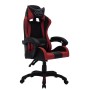 Silla gaming luces LED RGB cuero sintético color vino y negro de vidaXL, Sillas de oficina - Ref: Foro24-288003, Precio: 180,...