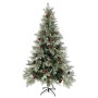 Árbol de Navidad con piñas verde y blanco PVC y PE 195 cm de vidaXL, Arboles de navidad - Ref: Foro24-340535, Precio: 151,88 ...