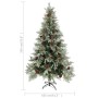 Árbol de Navidad con piñas verde y blanco PVC y PE 195 cm de vidaXL, Arboles de navidad - Ref: Foro24-340535, Precio: 151,88 ...