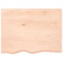 Solid untreated oak wood table top 80x60x(2-4) cm by vidaXL, Table tops - Ref: Foro24-3156297, Price: 74,38 €, Discount: %