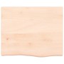 Untreated solid oak wood table top 60x50x(2-6) cm by vidaXL, Table tops - Ref: Foro24-3156286, Price: 68,93 €, Discount: %