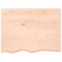 Untreated solid oak wood table top 80x60x2 cm by vidaXL, Table tops - Ref: Foro24-3156296, Price: 64,49 €, Discount: %