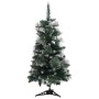 Árbol Navidad artificial con soporte PVC verde y blanco 90 cm de vidaXL, Arboles de navidad - Ref: Foro24-340540, Precio: 33,...