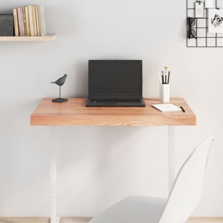 Light brown treated oak wood table top 80x40x(2-6) cm by vidaXL, Table tops - Ref: Foro24-3156355, Price: 90,83 €, Discount: %