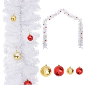 Christmas garland decorated with white balls 5 m by vidaXL, Festive decorations - Ref: Foro24-340734, Price: 35,99 €, Discoun...