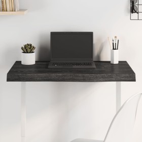 Dark brown treated oak wood table top 80x40x(2-6) cm by vidaXL, Table tops - Ref: Foro24-3156418, Price: 64,72 €, Discount: %