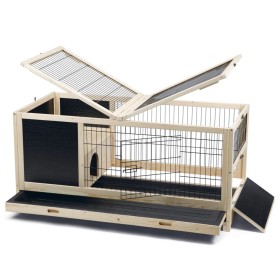 Beeztees Indoor rabbit cage Jez wood 116x54x55.5 cm by Beeztees, Cages and habitats for small animals - Ref: Foro24-435369, P...