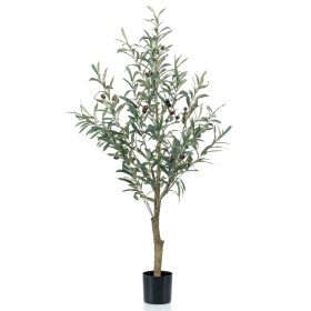 Emerald artificial olive tree in plastic pot 115 cm by Emerald, artificial flora - Ref: Foro24-435922, Price: 104,99 €, Disco...