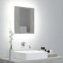 Armario de baño con espejo LED madera gris Sonoma 40x12x45 cm de vidaXL, Tocadores de baño - Ref: Foro24-822834, Precio: 39,5...