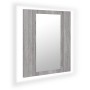 Armario de baño con espejo LED madera gris Sonoma 40x12x45 cm de vidaXL, Tocadores de baño - Ref: Foro24-822834, Precio: 39,5...