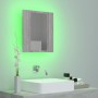 Armario de baño con espejo LED madera gris Sonoma 40x12x45 cm de vidaXL, Tocadores de baño - Ref: Foro24-822834, Precio: 38,7...