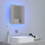 Armario de baño con espejo LED madera gris Sonoma 40x12x45 cm de vidaXL, Tocadores de baño - Ref: Foro24-822834, Precio: 38,7...