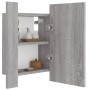 Armario de baño con espejo LED madera gris Sonoma 40x12x45 cm de vidaXL, Tocadores de baño - Ref: Foro24-822834, Precio: 39,5...