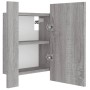 Armario de baño con espejo LED madera gris Sonoma 40x12x45 cm de vidaXL, Tocadores de baño - Ref: Foro24-822834, Precio: 39,5...