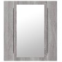 Armario de baño con espejo LED madera gris Sonoma 40x12x45 cm de vidaXL, Tocadores de baño - Ref: Foro24-822834, Precio: 39,5...