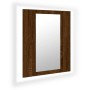 Armario de baño con espejo LED madera marrón roble 40x12x45 cm de vidaXL, Tocadores de baño - Ref: Foro24-822835, Precio: 38,...